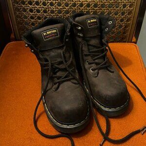 Steel toe doc martin work boots